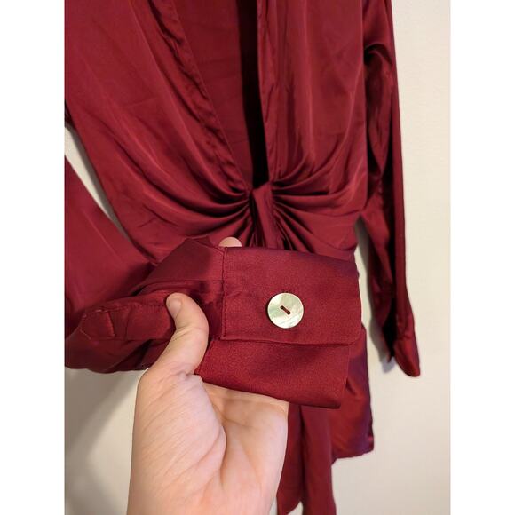 Fashion Nova Scandalous Babe Mini Dress - Wine size XS - Picture 6 of 9